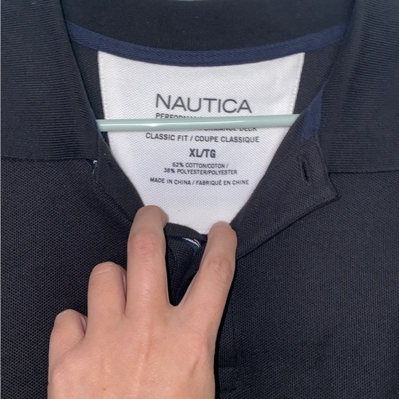 Nautica Black Polo Shirt Classic Style - Picture 3 of 3